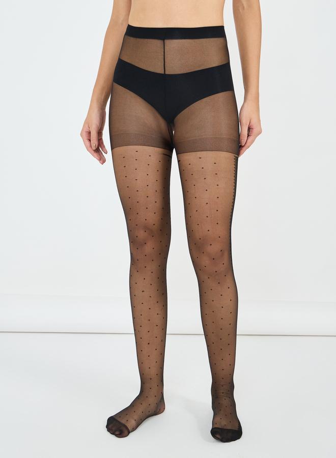 Styli Styli 15D Polka Dot Side Detail Stockings  - Image 1