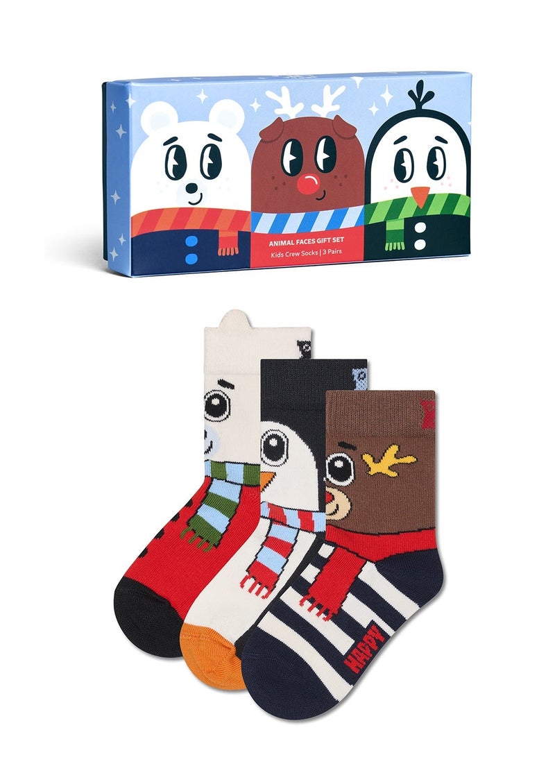 Happy Socks Kids 3-Pack Get Ready For Snow Gift Set - Image 1
