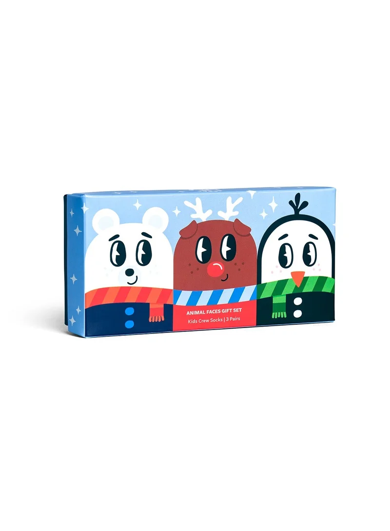 Happy Socks  Kids 3-Pack Get Ready For Snow Gift Set  | Best Price UAE