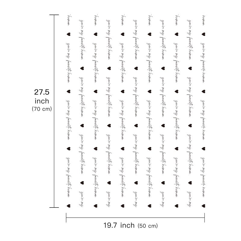 WRAPAHOLIC Valentine's Day Wrapping Paper Sheet - 6 Sheets You're My Favourite Human Design Folded Flat for Wedding, Anniversary, Birthday, Party - 19.7 Inch X 27.5 Inch Per Sheet - Image 2
