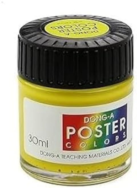 Dong-A Gouache Poster Color Paint 30 ml, Yellow