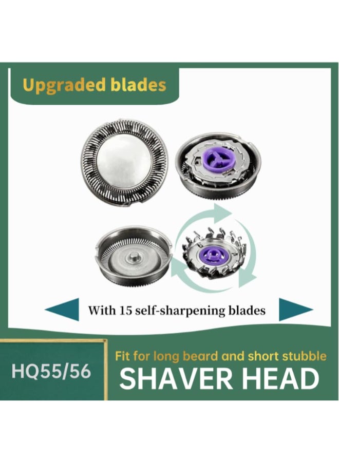 BNVXR 3Pcs HQ55 Replacement Heads Shaver Blades Fit for Norelco HQ3 HQ4 HQ56 5841XL 5825XL 5822XL 5821XL 5810XL 5803XL 5802XL 5801XL Closecutting Mens Electric Razor for a Smooth Clean Shave - Image 4