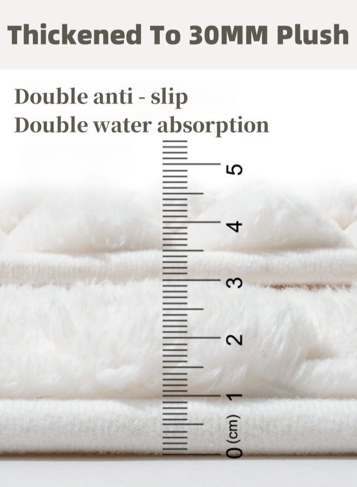 QICAI Take care of both the soles and insteps,Super Absorbent Non - Slip Mat - Plush Cloud - Like Velvet Memory Foam - Thickened 30MM for Ultimate Comfort（15.75*23.62inch） - Image 4