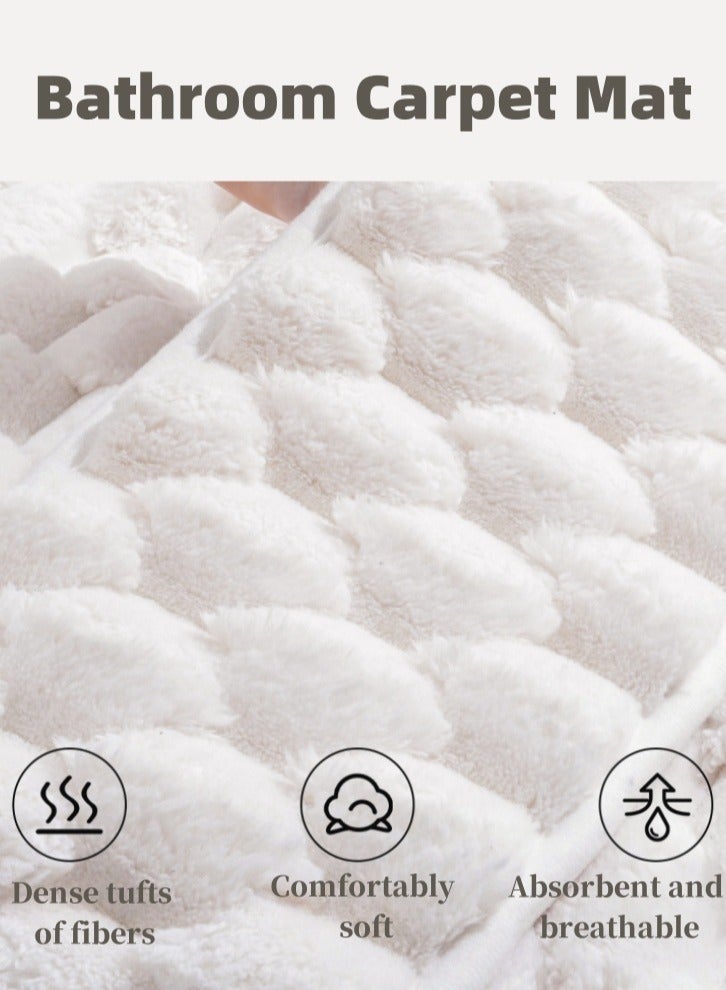 QICAI Take care of both the soles and insteps,Super Absorbent Non - Slip Mat - Plush Cloud - Like Velvet Memory Foam - Thickened 30MM for Ultimate Comfort（15.75*23.62inch） - Image 2