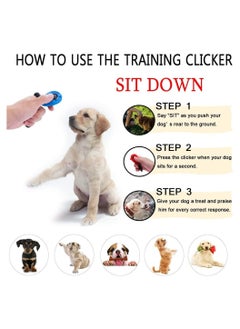 Bukela Pet Trainer, 2 Pack Dog Training Clicker with Wrist Strap, Pet Training Clicker with Big Button Effective Behavioral Training Tool for Cats Birds Puppy Recall (Blue and Black)  - Image 3