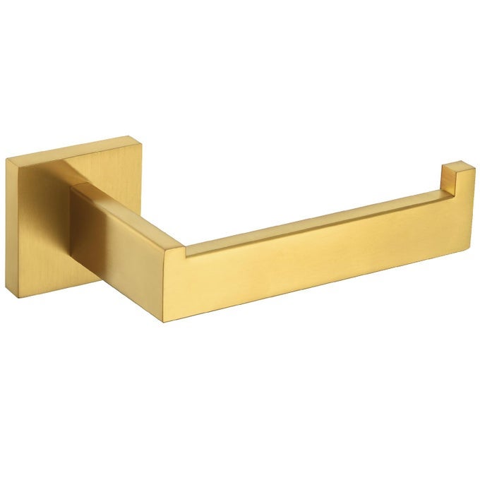 TOILET PAPER HOLDER SUS304 STAINLESS STEEL BATHROOM TISSUE HOLDER OPEN ARM TOILET PAPER ROLL HANGER WALL MOUNT BRUSHED GOLD
