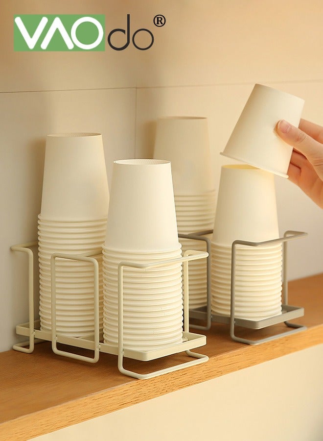 فاو دو 2 أجهزة كمبيوتر حامل كوب ورقي يمكن التخلص منه ، موزع فنجان القهوة ، موزع كوب الحمام ، مواد مقاومة للرطوبة ومقاومة للصدأ - Image 2