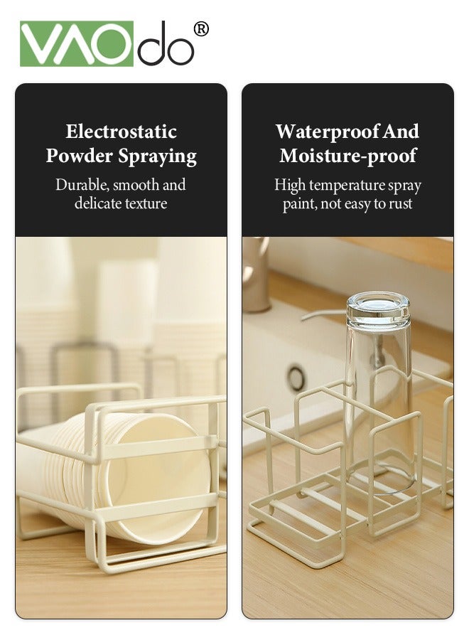 فاو دو 2 أجهزة كمبيوتر حامل كوب ورقي يمكن التخلص منه ، موزع فنجان القهوة ، موزع كوب الحمام ، مواد مقاومة للرطوبة ومقاومة للصدأ - Image 3