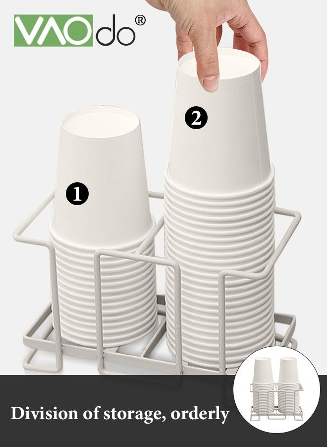 فاو دو 2 أجهزة كمبيوتر حامل كوب ورقي يمكن التخلص منه ، موزع فنجان القهوة ، موزع كوب الحمام ، مواد مقاومة للرطوبة ومقاومة للصدأ - Image 5