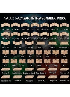 CZYY Ability, Loyalty And +1/+1 Counters Set Of 194 Wood Keyword, Magic Tokens Compatible With Magic The Gathering, Mtg  - Image 5