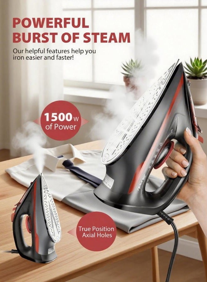 Sundu Irons Steamer for Clothes, Non-Stick Ceramic Soleplate, 500 Microsteam Holes, Powerful Steam Iron, Lightweight, Auto shutoff, Self-Cleaning, 12.31oz Water Tank Ironing Clothes for All Fabrics - Image 2