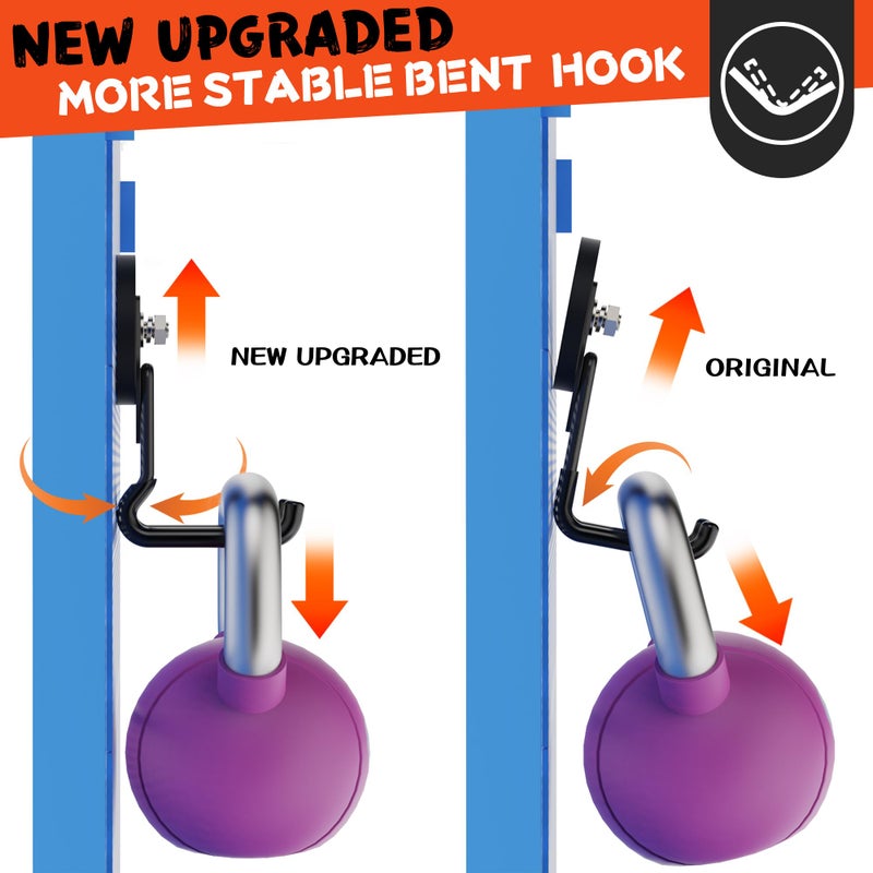 ULIBERMAGNET Upgraded Large Magnetic Hooks,Strong Heavy Duty Magnet Hooks for Power Drill,Broom,Garden Tools, Pegboard, Garage, Workshop, Hardware, 4 Pack Magnet Storage Holder for Hanging(Black) - Image 4