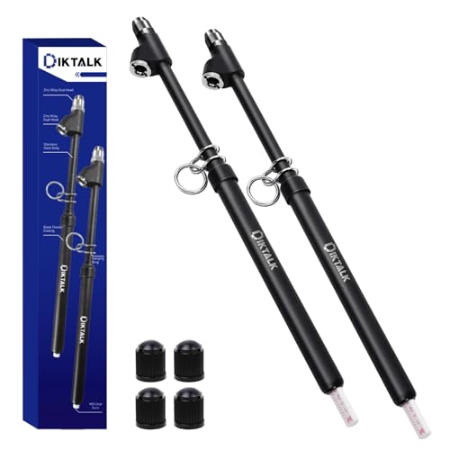 DikTalk 2Pack Heavy Duty Dual Head Tire Pressure Gauge 10150 PSI 110 Bar for Semi Trucks RVs Cars Motorcycles 12 Inch - Image 1