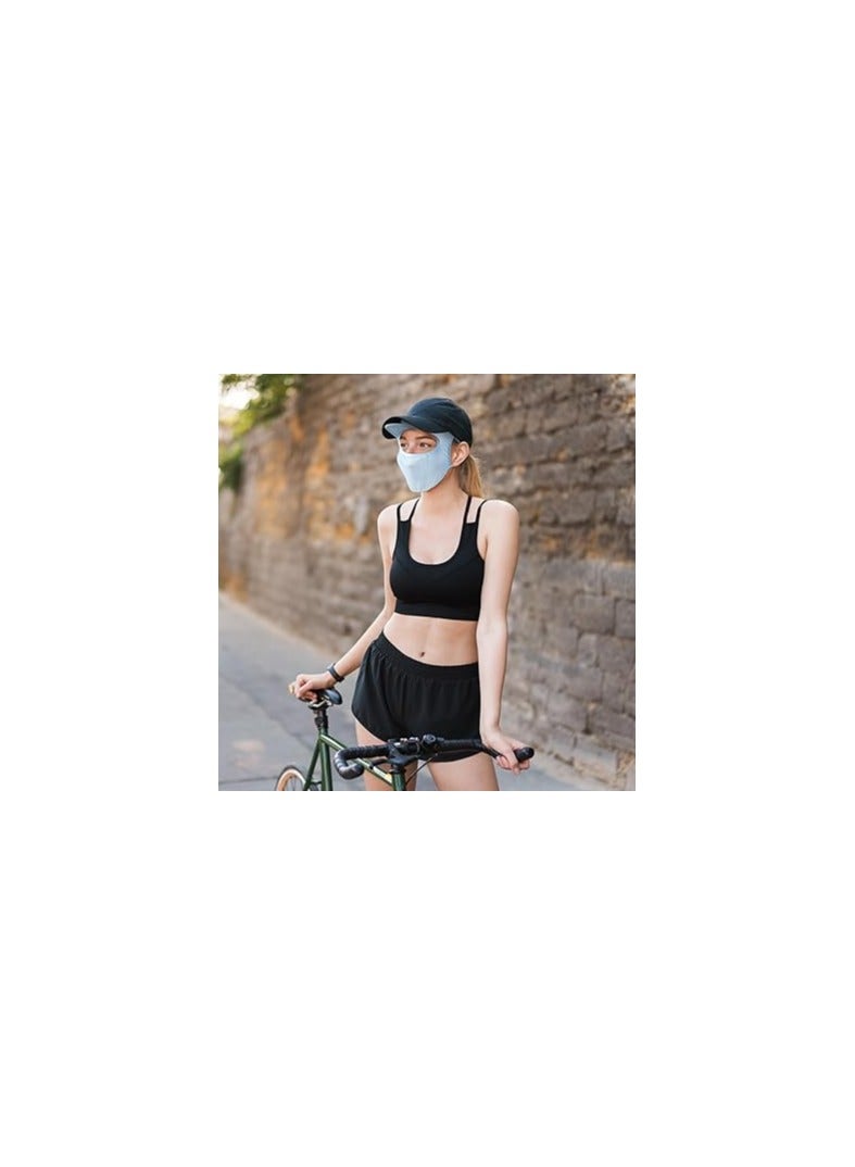 SOLARAE Ice Silk Full Face Mask, 3 Pcs Sunscreen Face Veil UV Protection Hats, Women UV Protection Sun Shade Hats Summer, Cycling Cap, Wide Brim Fishing Hat, Outdoor Sun Protection Hat, for Cycling, Fishing - Image 2