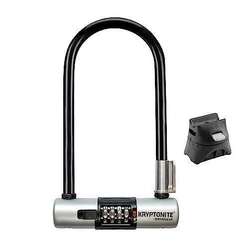 Kryptonite KryptoLok Combo Bike U-Lock, Anti-Theft Security, 12.7mm Steel Shackle, 4-Digit Resettable Combination, U-Shape, Black - Image 1
