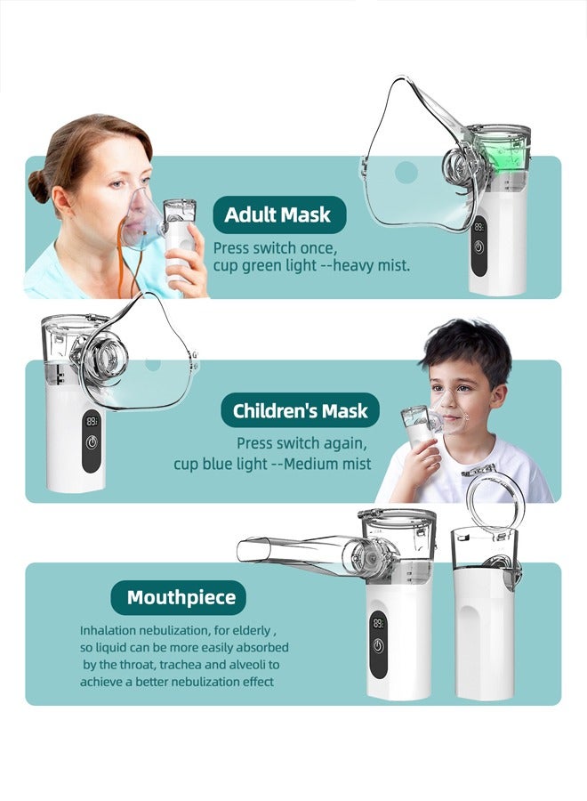 MAANGE Ultrasonic Mesh Nebulizer - Portable Nebulizer - Rechargeable Handheld Nebulizer with 2 Adjustable Speeds - Quiet Design for Adults and Kids - Image 5