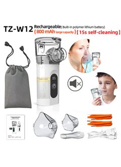 MAANGE Ultrasonic Mesh Nebulizer - Portable Nebulizer - Rechargeable Handheld Nebulizer with 2 Adjustable Speeds - Quiet Design for Adults and Kids  - Image 1