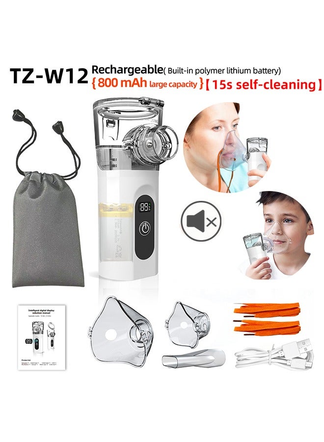 MAANGE Ultrasonic Mesh Nebulizer - Portable Nebulizer - Rechargeable Handheld Nebulizer with 2 Adjustable Speeds - Quiet Design for Adults and Kids - Image 1