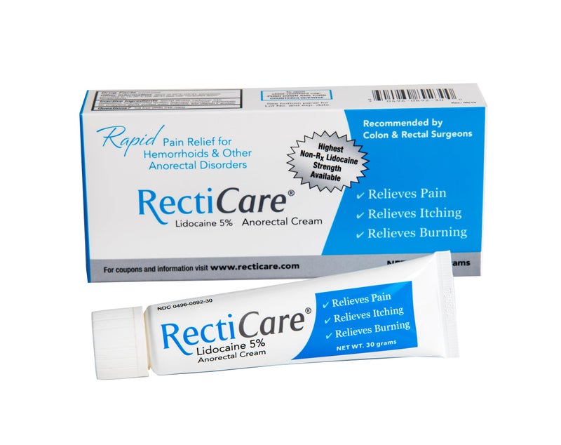 RectiCare Anorectal Lidocaine 5% Cream: Topical Numbing Cream for Treatment of Hemorrhoids & Other Anorectal Disorders - 30g Tube - Image 2