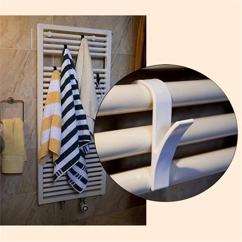 Towel Hooks, Towel Hooks 50pcs Multi-Purpose Radiator Hangers for Heated Coat Clothes Scarf Rack Bath Wall Hook - Image 4