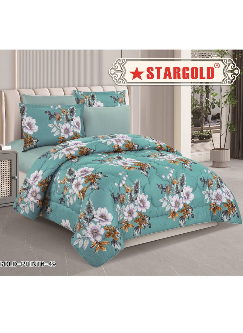 Stargold Super Soft Printed Comforter, 6pcs Set, Microfiber High-Quality Fabric, Stylish and Premium Design, Durable, Ideal For Home Bedroom 240X220CM  - Image 2