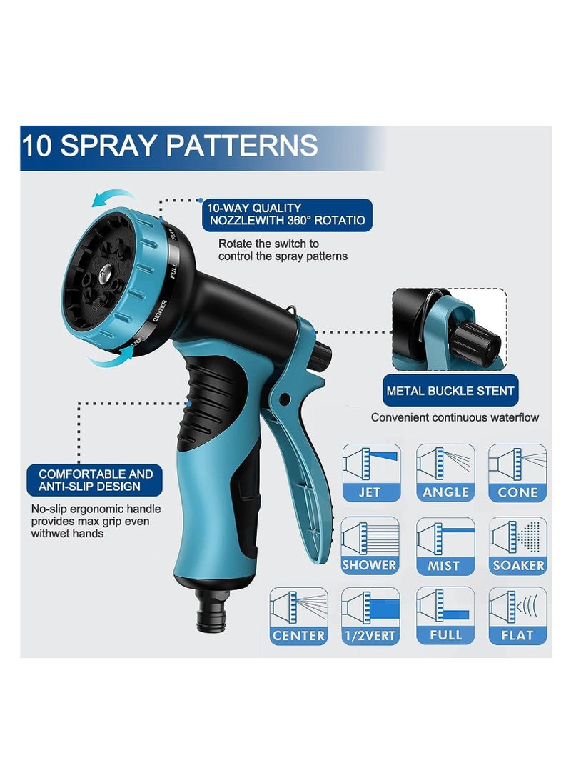 Cool Baby Style COOLBABY Garden Hose Garden Retractable Hose with 3/4&#34;, 1/2 Fitting and 16mm Universal Adapter Garden Hose with 10 Patterns of Water Spray Guns for Garden Garden Watering Car Washing Pet Bath  - Image 3