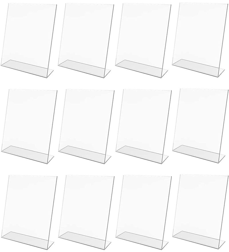 CPI 4 X 6 Inch (A6) Acrylic Bar code standee, QR Code L Shape Perfect for Restaurants, Promotions, Tent Card Paper Holder Photo Frames for BHIM, PHONEPE, GOOGLE Pay Stand (Transparent, Set of 12) - Image 1