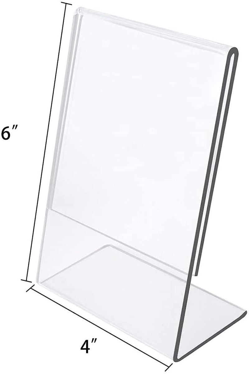 CPI 4 X 6 Inch (A6) Acrylic Bar code standee, QR Code L Shape Perfect for Restaurants, Promotions, Tent Card Paper Holder Photo Frames for BHIM, PHONEPE, GOOGLE Pay Stand (Transparent, Set of 12) - Image 2