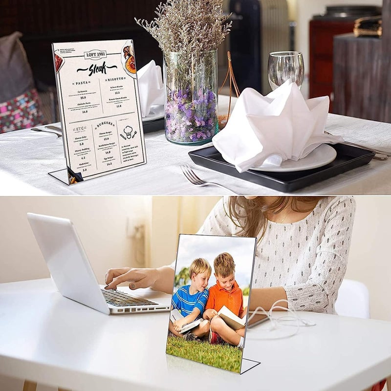 CPI 4 X 6 Inch (A6) Acrylic Bar code standee, QR Code L Shape Perfect for Restaurants, Promotions, Tent Card Paper Holder Photo Frames for BHIM, PHONEPE, GOOGLE Pay Stand (Transparent, Set of 12) - Image 5