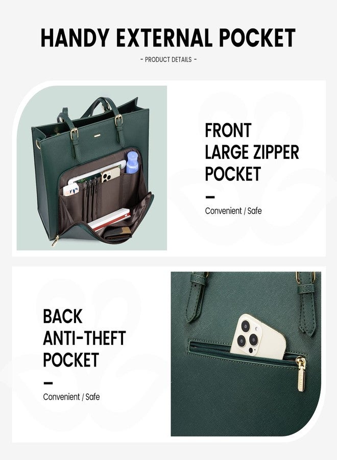 لوف فوك حقيبة كمبيوتر محمول LOVEVOOK للنساء، مقاس 15.6 بوصة، مقاومة للماء، حقيبة عمل، حقيبة يد مزودة بمنفذ شحن USB، مصنوعة من جلد البولي يوريثان، حقيبة كتف كبيرة الحجم، حقيبة مثالية للمعلمين المحترفين، مناسبة للسفر والعمل والدراسة. - Image 3