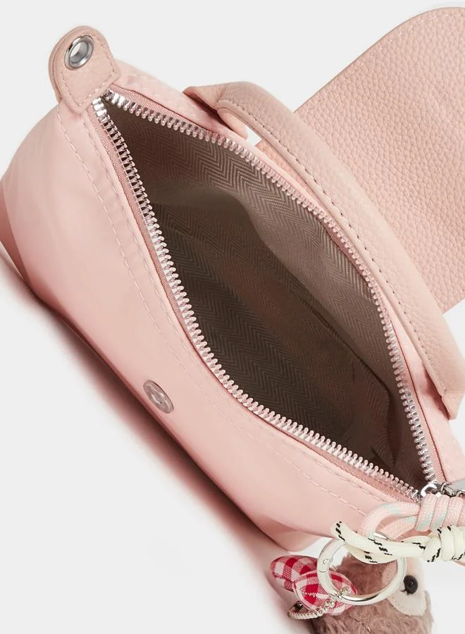 Styli Styli Push Lock Handbag with Drop Detail
