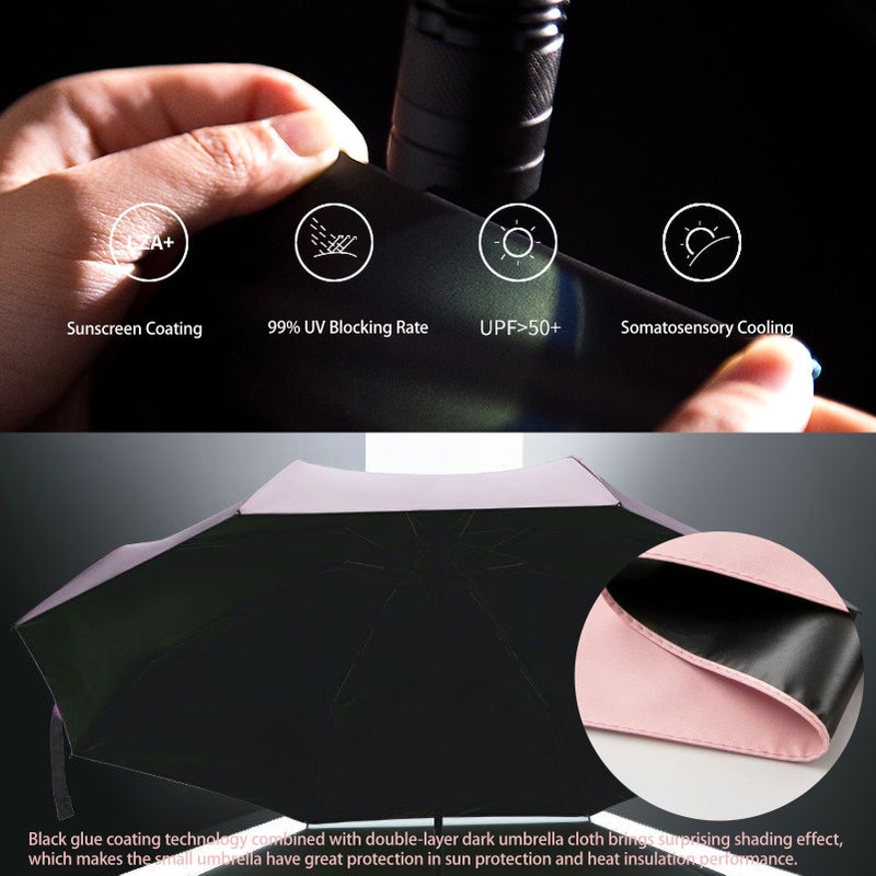 Sun Umbrella Folded Ultra-light Six-bone With Box Sun Protection UV Protection Sun Shade Sunshine Rain Dual Purpose Great for Travel Girls and Women - Image 4