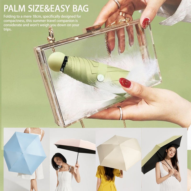 Sun Umbrella Folded Ultra-light Six-bone With Box Sun Protection UV Protection Sun Shade Sunshine Rain Dual Purpose Great for Travel Girls and Women - Image 5
