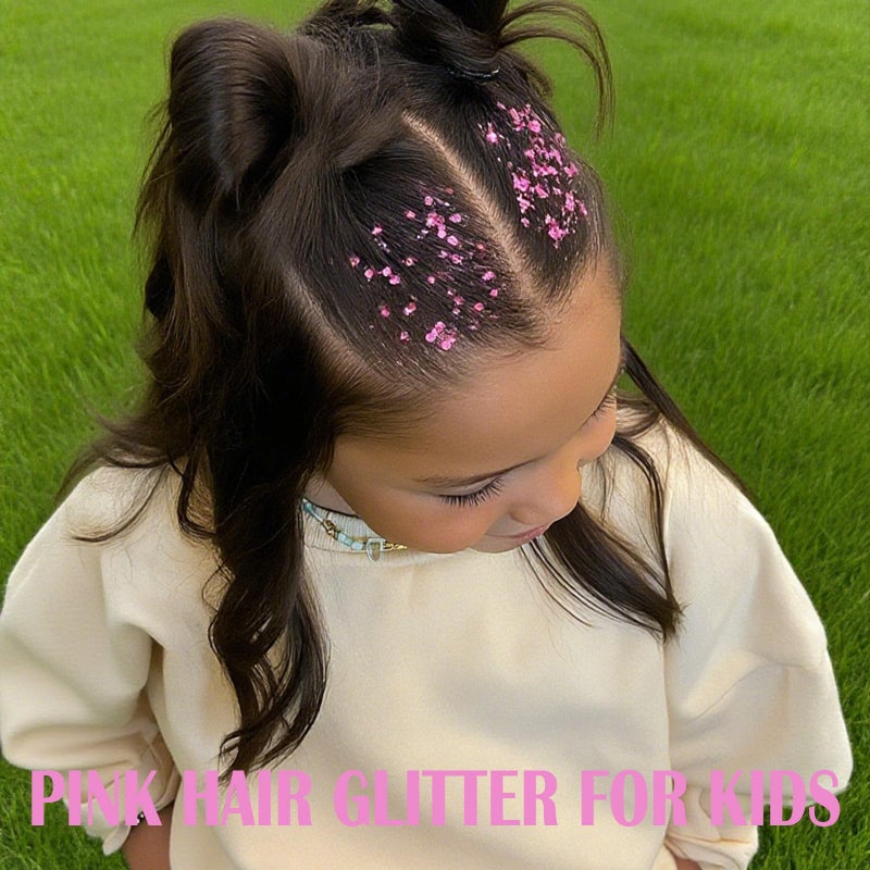 Paminify Valentine Pink Hair Glitter Stick,Cheer Body Face Glitter,Waterproof Singer Concert Music Festival Pink Out Accessories for Spirit Week,Halloween Shimmer Holographic Body Paint - Image 5