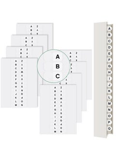 Marspark Permanent Alphabet Tabs Az Tabs Indexes Self Adhesive Page Tabs Small Tabs For Notebooks Letter Tabs Plastic Alphabetical File Dividers Sticky Letters Alphabet Tabs For School Office (208 Pieces)  - Image 2