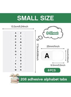 Marspark Permanent Alphabet Tabs Az Tabs Indexes Self Adhesive Page Tabs Small Tabs For Notebooks Letter Tabs Plastic Alphabetical File Dividers Sticky Letters Alphabet Tabs For School Office (208 Pieces)  - Image 3