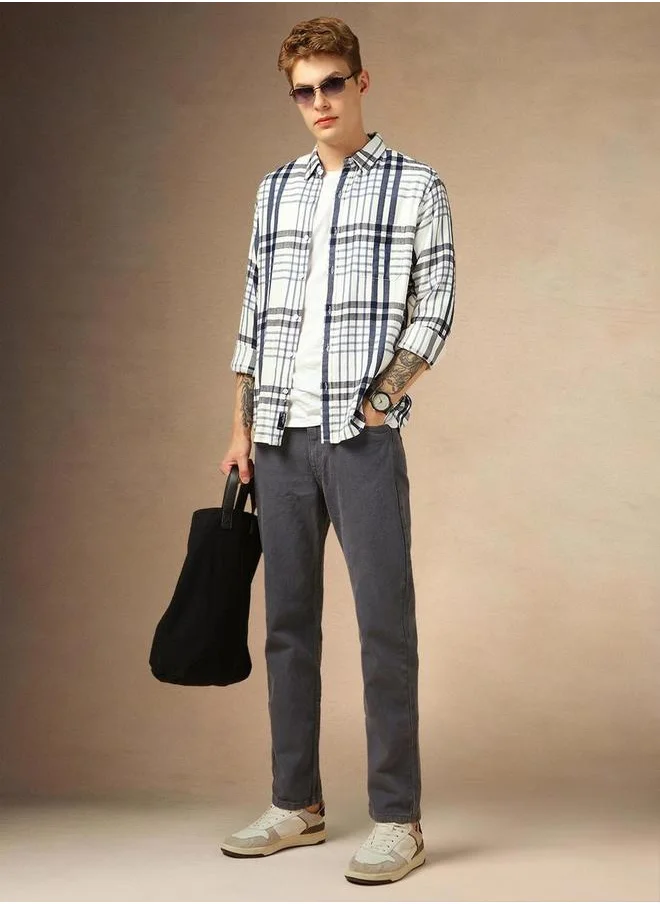 Dennis Lingo Checked Button-Down Casual Shirt by Styli
