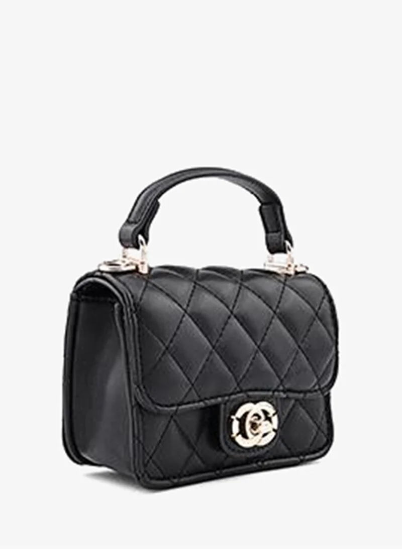 Cuple Black Tween Girls Quilted Top Handle Bag for Women | Best Price UAE