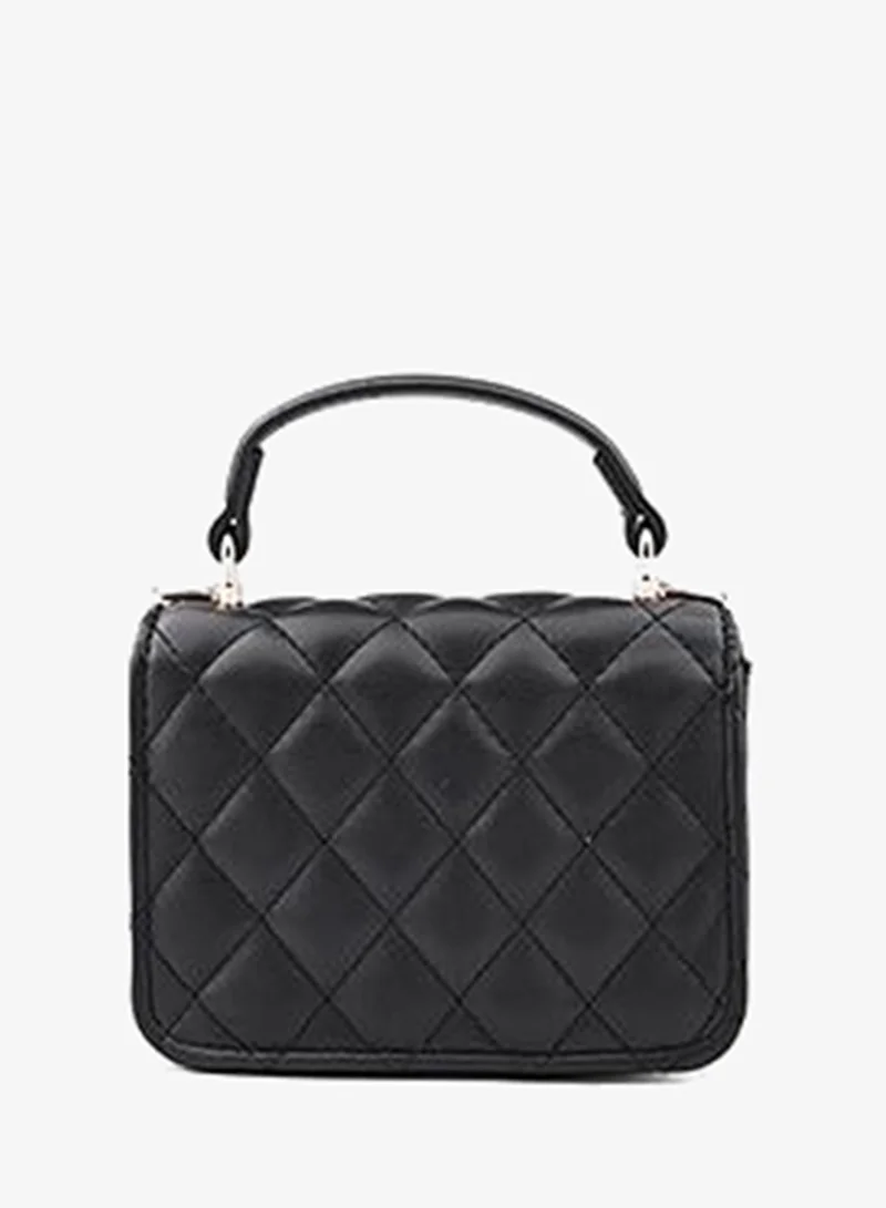 Cuple Black Tween Girls Quilted Top Handle Bag for Women | Best Price UAE