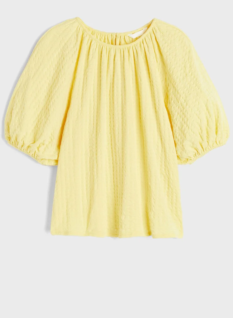 H&M Textured-Weave Top