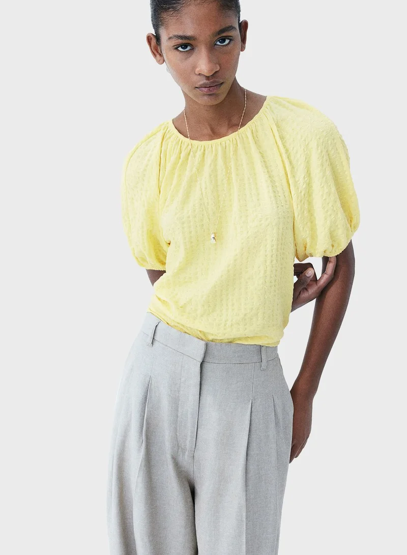 H&M Textured-Weave Top