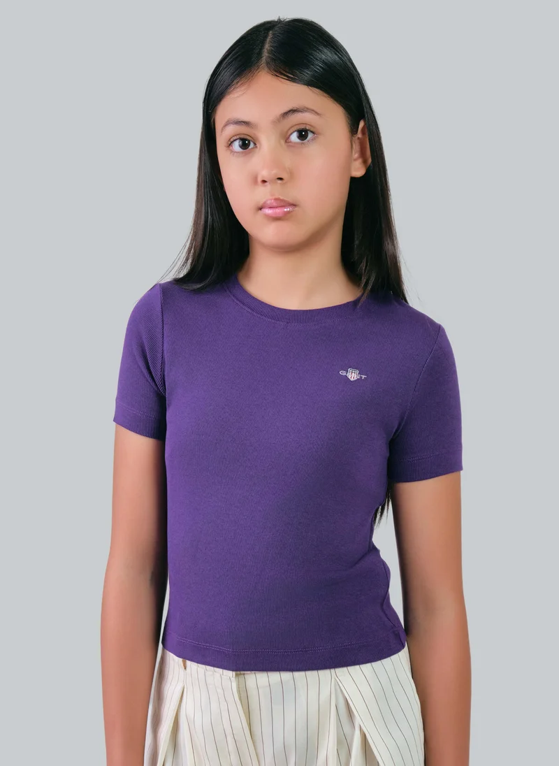 غانت Gant Shield Slim Ribbed T-Shirt