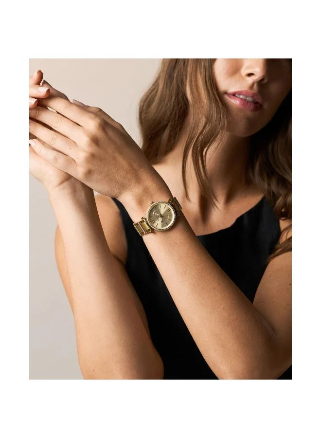 فوسيل ES5465 Analog Watch with Gold Plated Metal Bracelet
