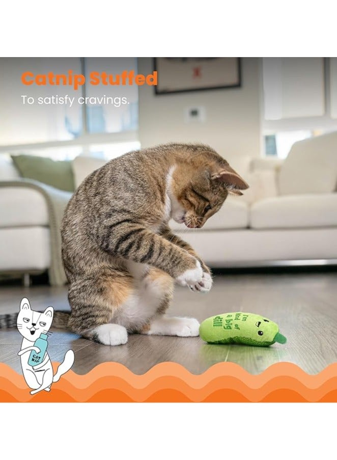 general Crunchy Pickle Kicker Dental Catnip Cat Toy - Image 2