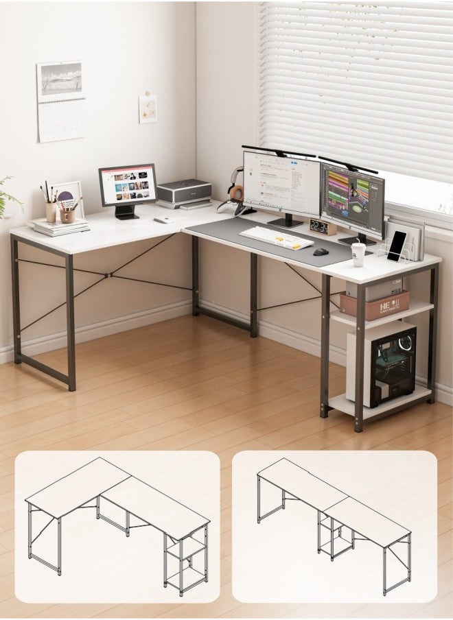 Harlan - L-Shaped Desk Computer Corner Table Study Desk Home Office Workstation Modern Simple Style Writing Desk Table - Image 1