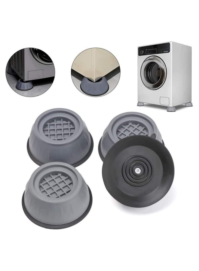 Noise Cancelling Washing Machine Support, Washer And Dryer Anti-Vibration Pads, Slip Anti Vibration And Noise Reducing Rubber Washing Machine Feet Pads - Image 1