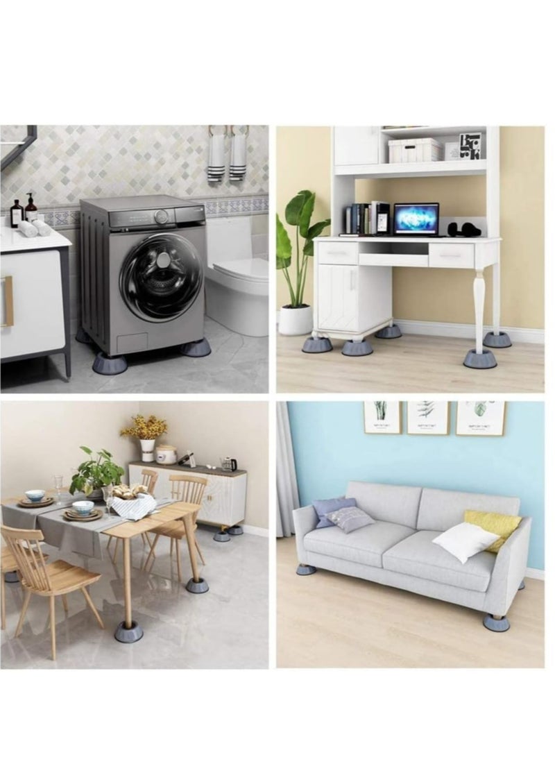 Noise Cancelling Washing Machine Support, Washer And Dryer Anti-Vibration Pads, Slip Anti Vibration And Noise Reducing Rubber Washing Machine Feet Pads - Image 2