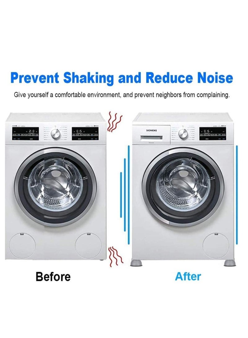 Noise Cancelling Washing Machine Support, Washer And Dryer Anti-Vibration Pads, Slip Anti Vibration And Noise Reducing Rubber Washing Machine Feet Pads - Image 3