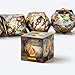 Role dice Liquid Core DND Dice Set 7pcs Sharp Edge Dice for Role Playing Dungeons and Dragons Ttrpg with Gift Box Handmade Resin DD Dice RPG Role Playing Games Dice SetBlackColorful Quicksand - Image 4
