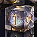 Role dice Liquid Core DND Dice Set 7pcs Sharp Edge Dice for Role Playing Dungeons and Dragons Ttrpg with Gift Box Handmade Resin DD Dice RPG Role Playing Games Dice SetBlackColorful Quicksand - Image 2